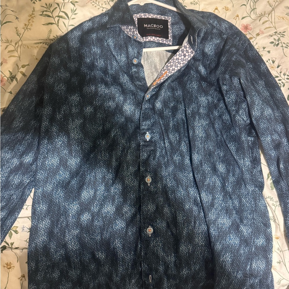 MACEO Blue Dress Shirt for Men